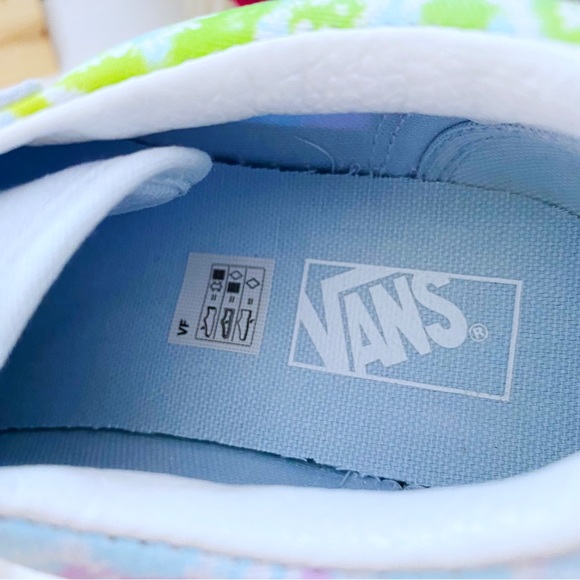 Vans | Kids Tie Dye Old Skool School V Shoe Skull Ballad Blue New 2.5 Girls - Picture 11 of 12